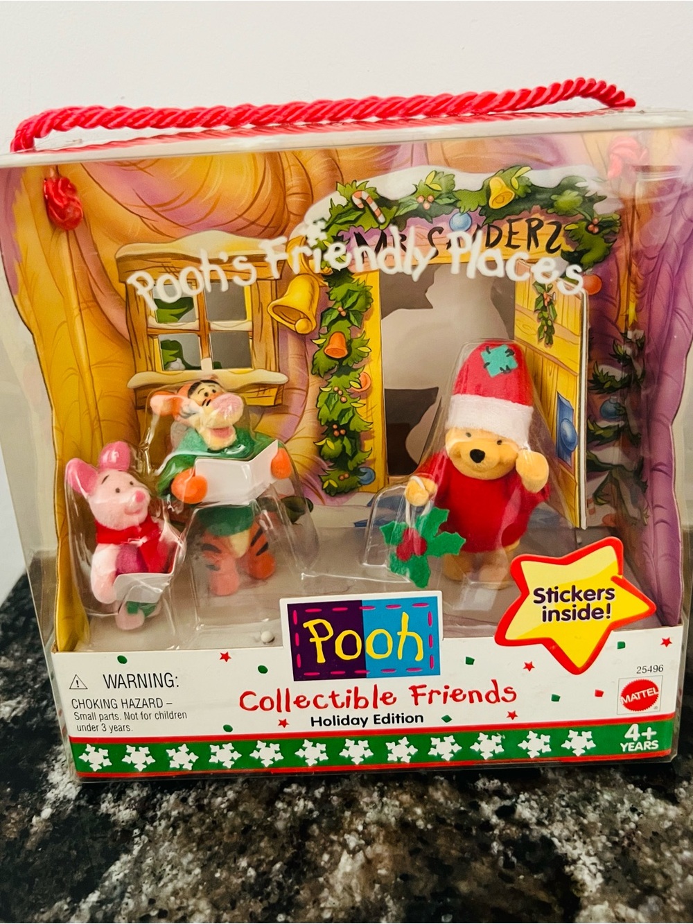 Holiday Edition 1999 Pooh's Friendly Places Collectible Friends Mattel 25496 New